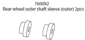 Rear wheel outer shaft sleeve(outer) 2pc: C81p