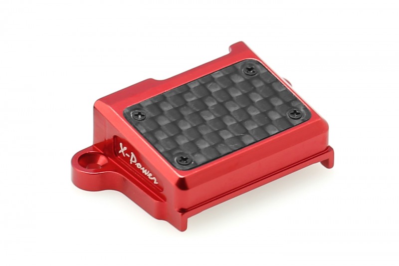 ALU. STEERING SERVO TOP COVER FOR MRX (RED)