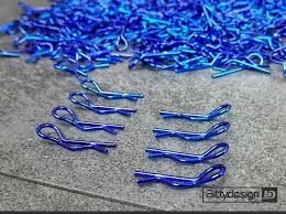 Clips Kit for 1/10 Off/On-road bodies(4xLeft+4xRight)-Blue