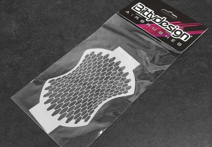 Bittydesignポリカボディー塗装用ステンシル（テンプレート）Honeycomb V2