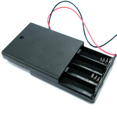 単４電池ボックス（フタ＆ＳＷ付き）