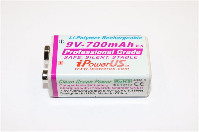 iPower 9V 700mAh Li-Poバッテリー