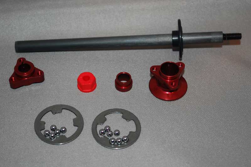 1/12th Axle Kit With　3mm Offset Drive Hub(Red)
