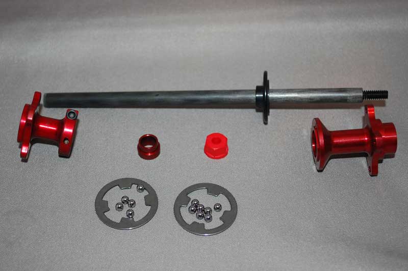 1/10th Axle Kit For World GT Pan Cars(Red)