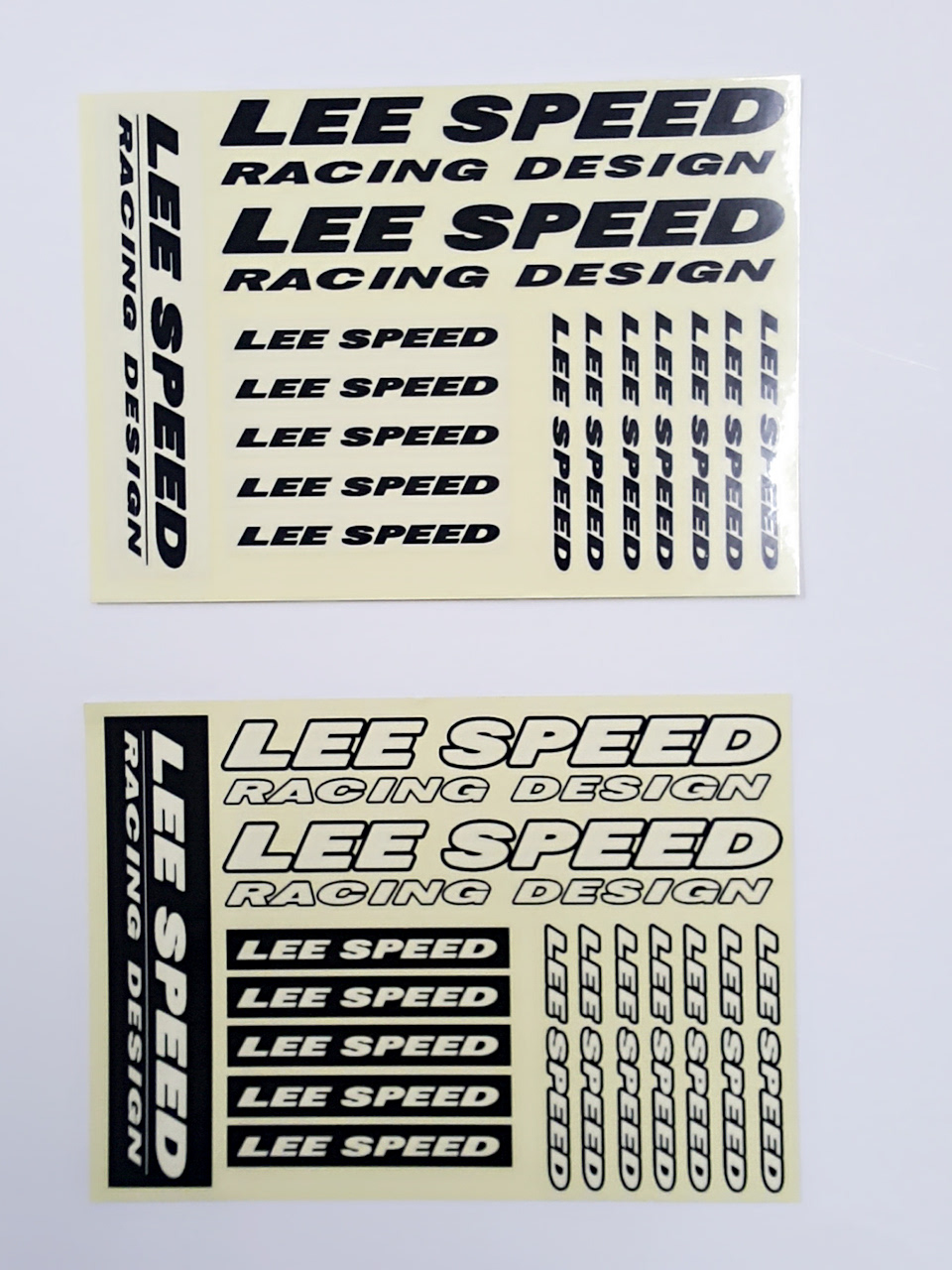 LEE SPEED-デカール(白・黒)2枚1組