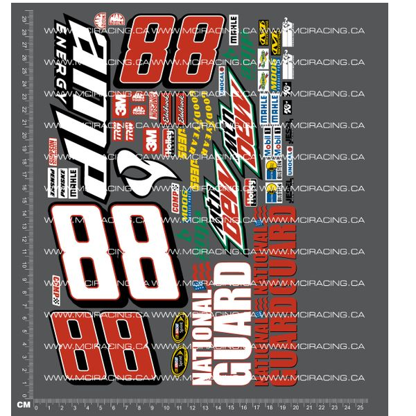 1/10TH NASCAR - AMP ENERGY DECALS