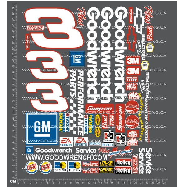 1/10TH NASCAR - GOODWRENCH DECALS