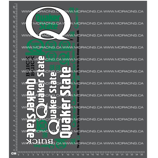 1/10TH QUAKER STATE DECALS