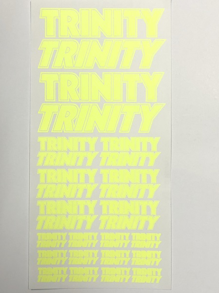 1/10TH TRIN V2 DECALS NEON YELLOW