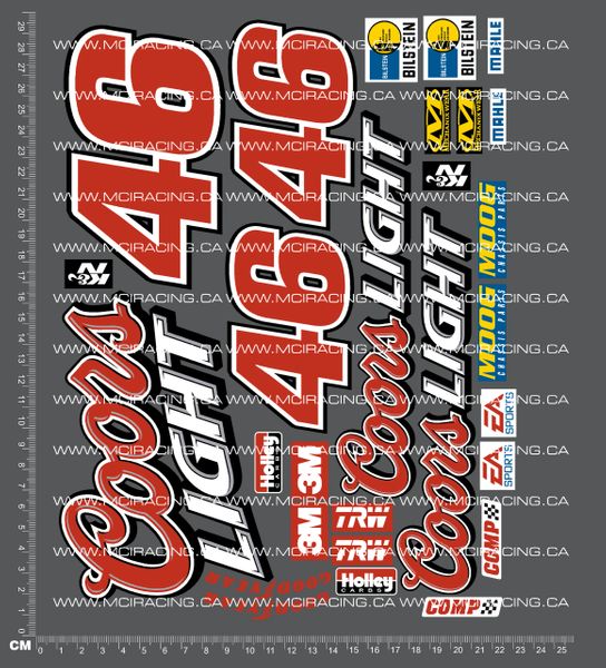 1/10TH SHORT COURSE TRUCK - COORS LIGHT DECALS