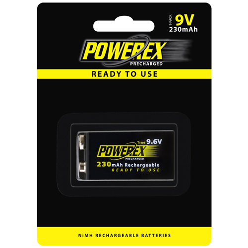 POWEREX 9.6V 230mAhニッケル水素バッテリー（ハイパワー、充電済み）