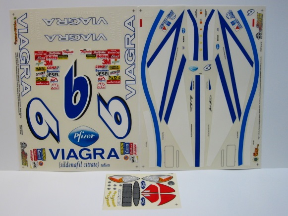 ＃ 6 Viagra Mark Martin 2001 1/10 Scale Vinyl Slixx