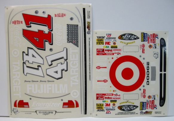 ＃ 41 Target Jimmy Spencer 2002 1/10 Scale Vinyl Slixx