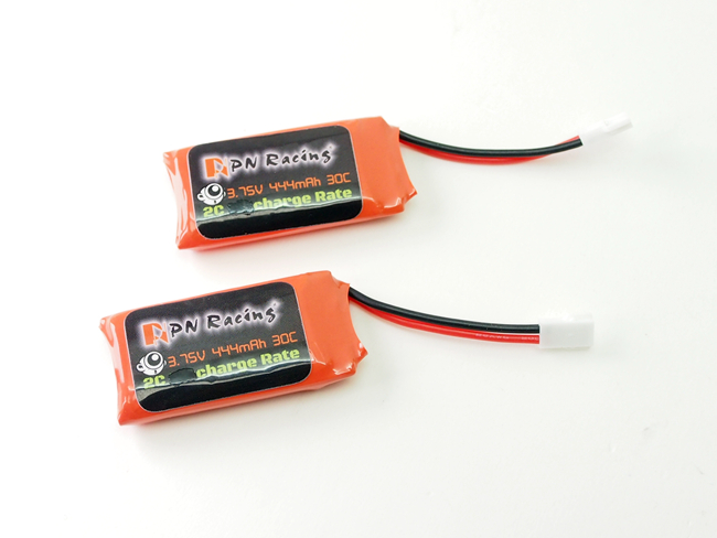PN Racing 30C Dsicharge LiPo MOLEX FEmale Plug 444mah 1S Battery (2pcs)