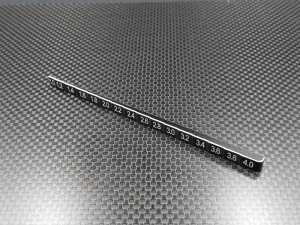 0.1 mm step ride height gauge (1-4mm) (black)