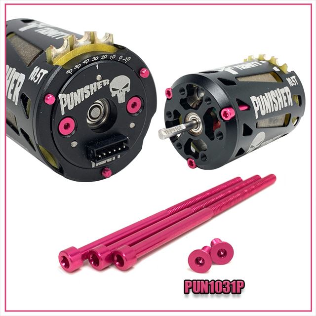 PUNISHERモーター用 非磁性モーター・ビスセット：ピンク
