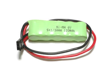 6V120mAh受信機用Ni-Mhバッテリー