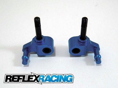 Reflex Racing MR03用ロープロファイル・フロントナックル（アイスブルー）