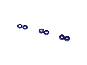 4mm x 2mm Alum. coller set (0.5/1.0/1.5mm) BLUE