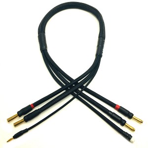 2S PRO CHARGE CABLE WITH 5MM BULLET CONNECTORS (BLACK)
