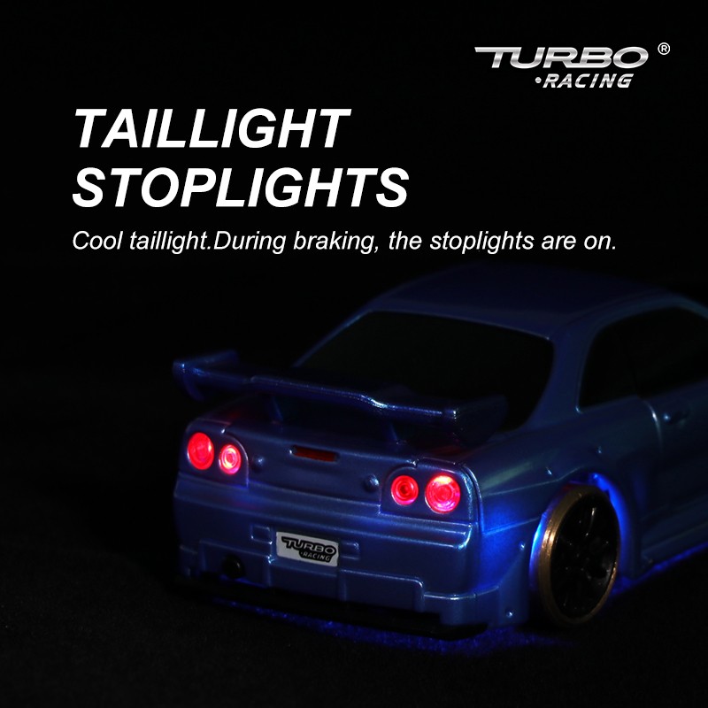 TURBO RACING 1/76スケール RTR R/Cカー C64ドリフト（ブルー）：技適 