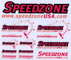 Speedzone Color Decal Sheet [SZDecal-C] - ".25 : Speedzone, Performance R/C Parts and Accessories Online Store